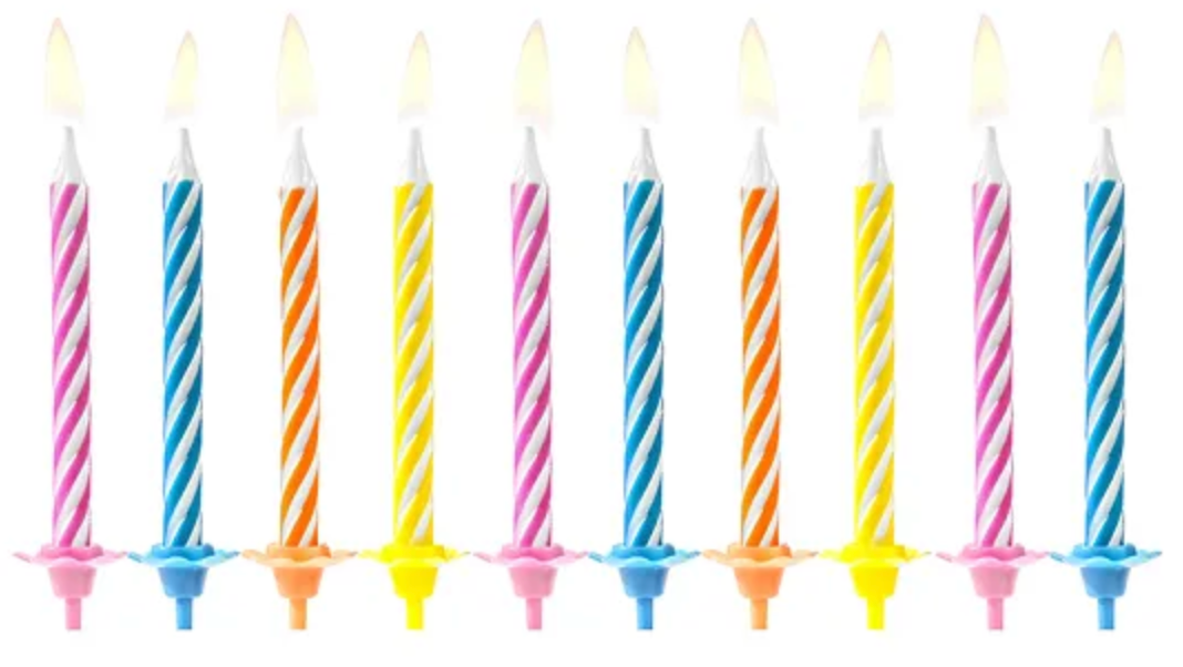 10 Bougies Anniversaire Classique
