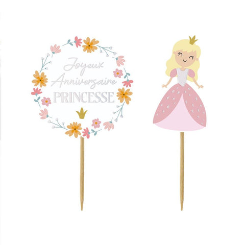 12 Cake Toppers Princesse