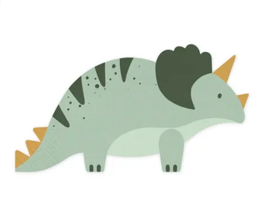 12 Serviettes Dinosaures