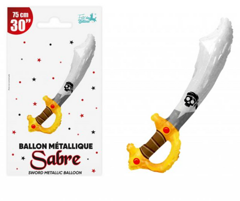1 Ballon Métallique Pirates Sabre