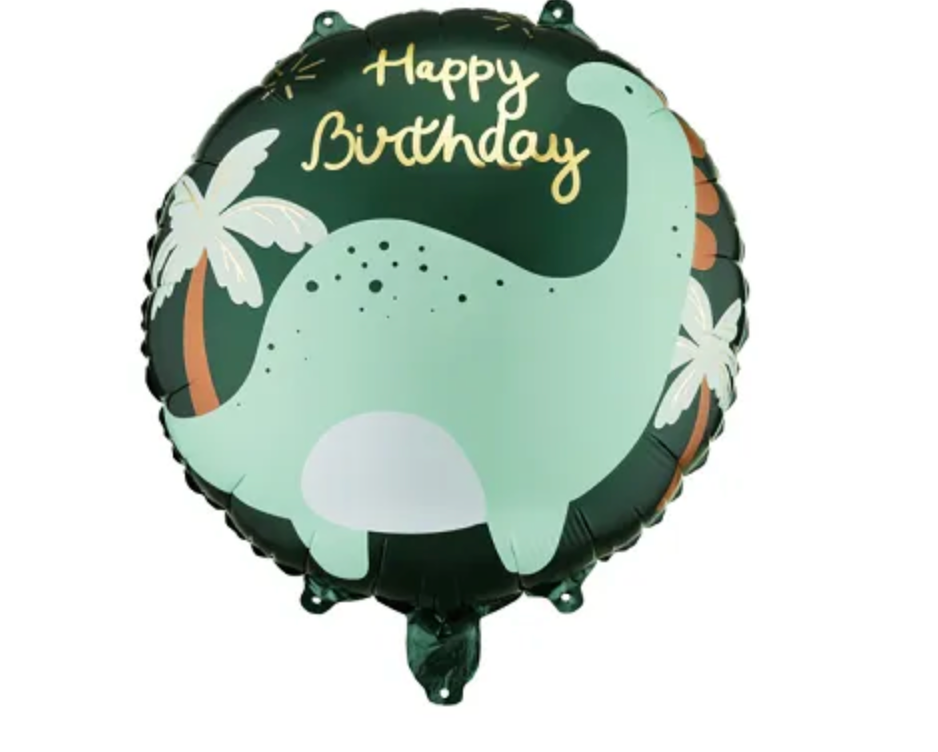 1 Ballon aluminium disque Brontosaure