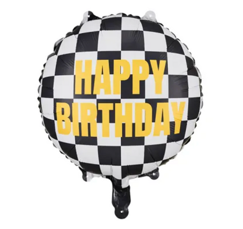 1 Ballon en aluminium Drapeau à damier Voitures