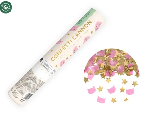 1 Canon à Confetti Chat & Étoiles