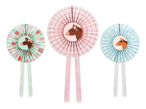 3 Rosettes Chevaux