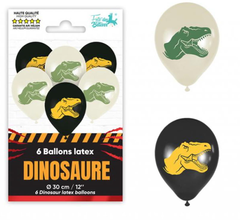 6 Ballons Dinosaures