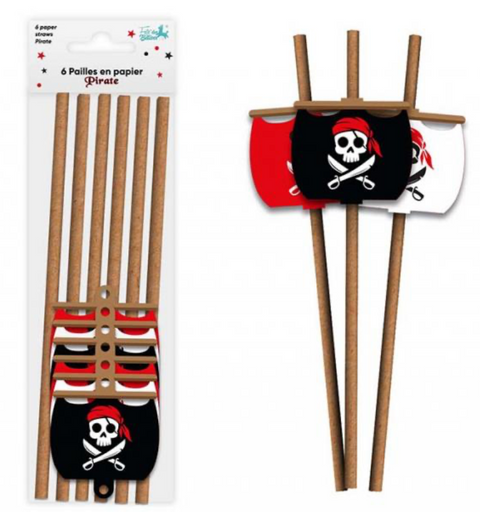 6 Pailles Pirates