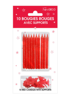 10 Bougies Rouge Pirates